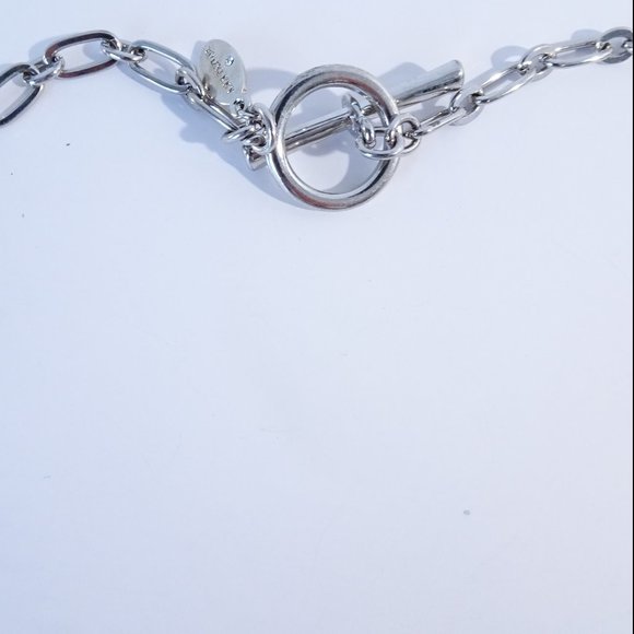 Ann Taylor Clear Stone Fireball Link Toggle Necklace  NWOT $59.50 - Picture 5 of 11